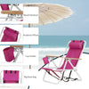 Portable Camping Folding Beach Chair Set of 2 for Adults W/ Headrest&Cup Holder