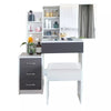 Dressing Table With Drawers Mirror Stool Set Makeup Desk Vanity Table Bedroom