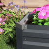 Garden Raised Flower Bed Outdoor Trough Galvanise Frame Plant Vegetables Planter
