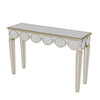 Attracting Rectangular Mirrored Console Table w/Lantern-shape Design for Hallway