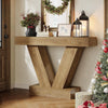 105cm Console Table, Farmhouse Entryway Sofa Table with V-Shaped Base for Foyer