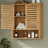 UK Large Bamboo Bathroom Cabinet Wall Mounted Kitchen Cabinet Cupboard Organizer