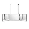 3 Way Mirror System 360° For Self Hair Cut DIY Tool 3-Colour Dimmable LED Light