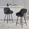 2X Bar Stools Kitchen Velvet Padded Bar Chair w/Metal Legs Dinning Room