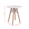 Small White Dia.60cm Round Dining Coffee Table Home Lounge Bar Office Cafes
