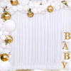 7/10ft Silk White Backdrop Drapes Party Wedding Ceremony Curtain Home Decoration