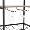 Industrial Vintage Bar Serving Cart Mobile Kitchen Wood Metal Serving Trolley UK