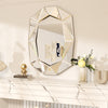 Large Decorative Wall Mirror Uneven Beveled Glass Frame Living Room Cupboard Dec