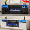 70inch Fireplace TV Stand with LED Lights , TV Console for 43" 50" 55" 60" 65"