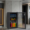 Small Beverage Fridge Clear Glass Door Mini Wine Refrigerator Energy-Efficiency