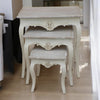 Cream Set of 3 Nest of Tables Nesting Coffee Side End Wooden Nest Furniture