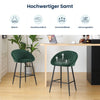 1/2/4/6x Velvet Bar Stool Breakfast Chair High Counter Barstool Pub Restaurant