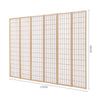 Japanese Style Room Divider Privacy Screen Natural Wooden Frame Non-Woven Fabric