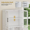 Bedroom Closet Storage Cabinet Wooden Utility Organizer w/Doors-White