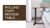 FATIVO Mobile Over Bed Chair Table Hospital Overbed Height Adjust Laptop Tray