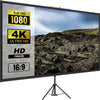 Tripod Projector Screen with Stand 90 inch 4K HD 16:9 Home Cinema Portable