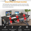 K-Shaped Computer Desk With Shelves Gaming Laptop Table Workstation Home Office