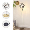 Halo Split Modern Bright LED Torchiere Floor Lamp for Offices Tall Standing Lamp