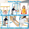 6-in-1 Indoor Jungle Gym Montessori Climber Playset-Blue