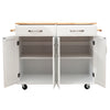 Kitchen Storage Trolley Shelf Rolling Island Serving Cart w/ Drawer Wood Worktop