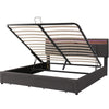 Super King Size Bed, 6ft Upholstered Ottoman Bed Frame with Storage Headboard