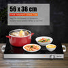 Electric Warming Tray Glasstop Food Warmer w/ Cool-Touch Handles