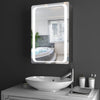 Dimmable Illuminated LED Bathroom Mirror Cabinet With Shaver Socket Demister Pad