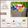 Outdoor Resin Storage Side Table 43L Patio Storage Box Small Outdoor Table