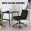 Ergonomic Armless Desk Chair with Wheels, Height Adjustable Fabric Padded Seat