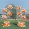 2Pcs Half Moon Metal Frame Wedding Arch Backdrop Stand Flower Display Prop 189cm