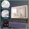 Bathroom LED Mirror Cabinet Demister Sensor Dimmable LED Lights Cupboard