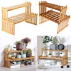 Plant Shelf Flower Display Stand Bamboo Wood Shoes Rack Balcony Garden Organizer