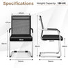 Stackable Office Reception Chairs Set of 2-Black