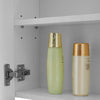 3 Door Bathroom Cabinet 6-Tier Shelf Inside Mirrored Wall Mounted Cupboard White