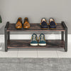 Industrial Wooden Shoe Rack Bench Storage Shelf Organizer Stand Hallway Display