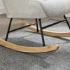 Boucle Rocking Chair with Footstool Lazy Cozy Leisure Seating for Living Room