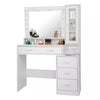 2 in1 Dressing Table with LED Lights Mirror 5 Drawers Socket Vanity Make up Desk