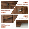 Home Office Study Workstation L-Shaped Corner Computer Desk w/ Cabinet Brown