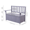 2 Seater Wooden Garden Bench With Storage Compartment Seating Bench Box Chest