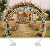 Heavy Duty Metal Double Pole Round Wedding Backdrop Stand Arch Garden Arbor Deco