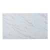 Dining Table with Metal Legs 140 cm Rectangle Marble Effect White Kitchen Table