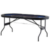 VEVOR 8 Player Oval Foldable Poker Table Casino Blackjack Texa Holdem Table 72"