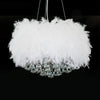 Modern Feather Light Shade Crystal Pendant Light Bedroom Chandelier Ceiling Lamp