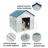 Weatherproof Indoor Outdoor Plastic Pet Puppy Dog House Dog Kennel Shelter Home