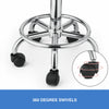 Saddle Rolling Salon Stool Hydraulic Lift Swivel Barber Tattoo Chair White Black