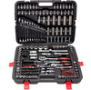 Professional 216PCS Ratchet Spanner Socket Set 1/2" 1/4" 3/8" Tool Kit with Case
