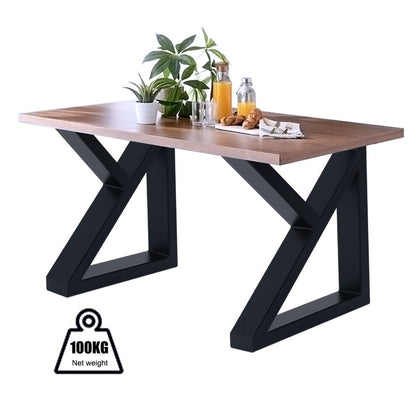 2 Industrial Black Metal Table Legs Steel Furniture Stand for Bench/Coffee Desk