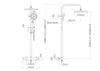 Bathroom Mixer Shower Thermostatic Dual Head Round Rainfall Handset Matte Black