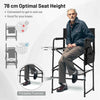 Camping Chair 116 cm Tall Directors Chair w/Bottom Mesh Bag & Storage Pocket
