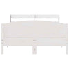 Bed Frame with Headboard White 150x200 King Size Solid Wood Pine L7J2